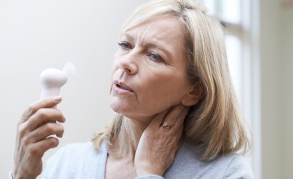 Menopause: symptoms include sweating and hot flushes. Stock image.